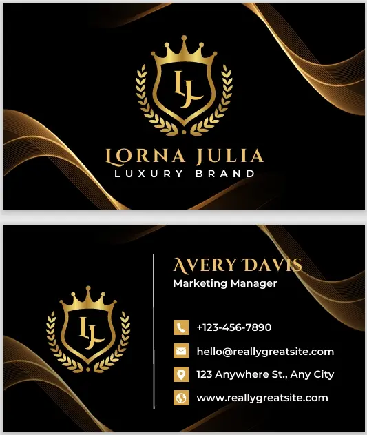 Gold & Black Luxury Business Card