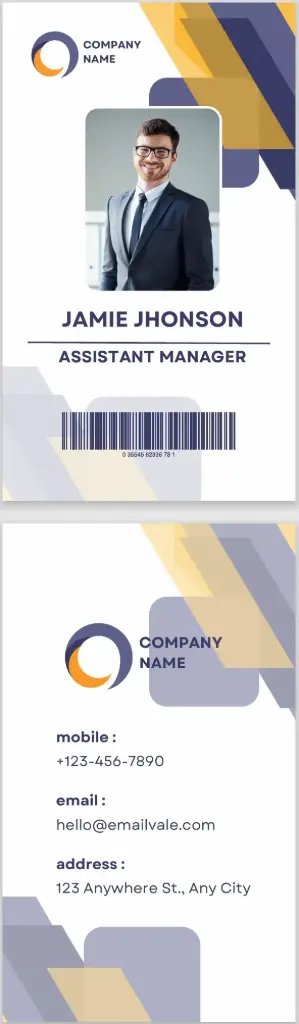 White Modern ID Card