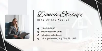 Black and White Simple Real Estate Email Signature