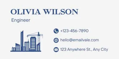 Blue and Grey Industrial Company Email Signature