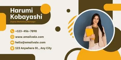 Brown and Yellow Modern Professional Email Signature