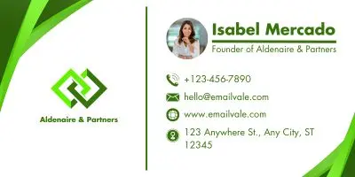 Green And White Modern Founder Email Signature