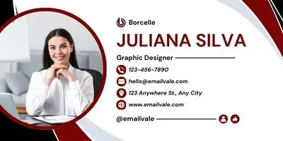 Red And White Modern Business Email Signature