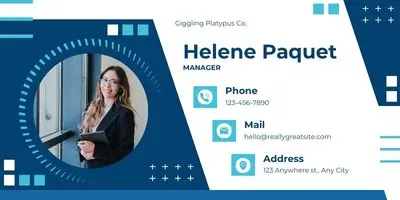 White And Blue Professional Email Signature