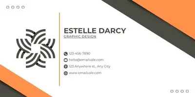 White Orange Gray Modern Business Email Signature